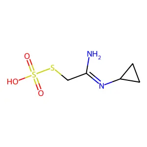 Methanethiol, N-cyclopropylamidino-, hydrogen thiosulfate structure