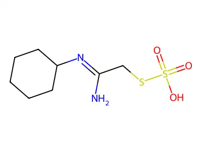 Methanethiol, (N-cyclohexyl)amidino-, hydrogen sulfate (ester) structure