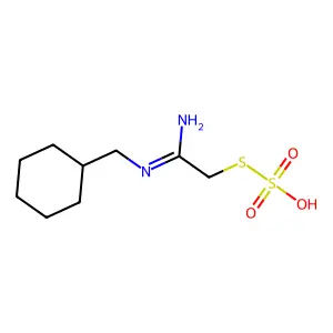Methanethiol, (N-cyclohexylmethyl)amidino-, hydrogen sulfate (ester) structure