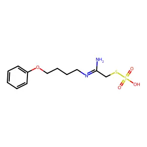 Methanethiol, N-(4-phenoxybutyl)amidino-, hydrogen thiosulfate structure