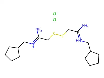 Acetamidine, 2,2'-dithiobis(N-cyclopentylmethyl-, dihydrochloride structure