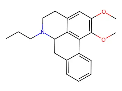 10,11-dimethoxy-N-n-propylnoraporphine structure