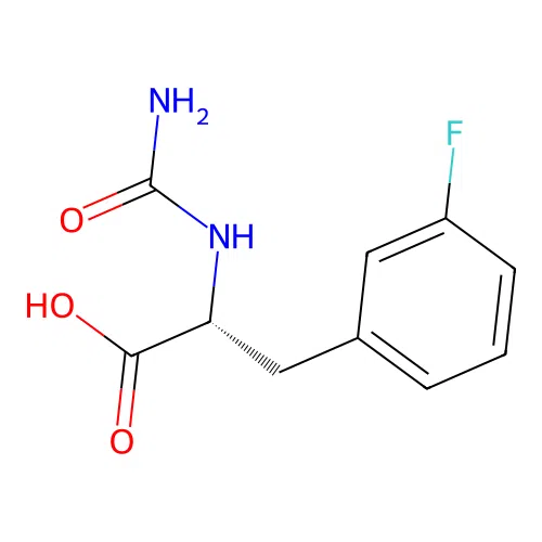 (2R)-2-(carbamoylamino)-3-(3-fluorophenyl)propanoic acid structure