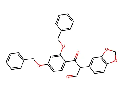 beta-(2,4-Bis(phenylmethoxy)benozyl)-1,3-benzodioxole-5-acetaldehyde structure