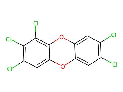1,2,3,7,8-Pentachlorodibenzo-p-dioxin structure