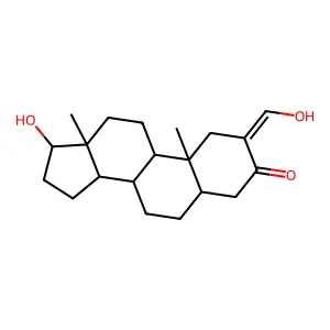 4,5alpha-Dihydro-2-(hydroxymethylene)testosterone structure