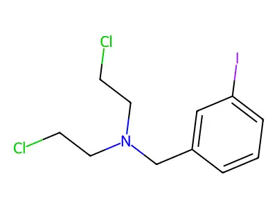 Benzenemethanamine, N,N-bis(2-chloroethyl)-3-iodo-(9CI) structure