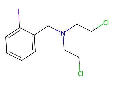 N,N-Bis(2-chloroethyl)-o-iodobenzylamine structure