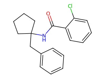 Benzamide, 2-chloro-N-(1-(phenylmethyl)cyclopentyl)- structure