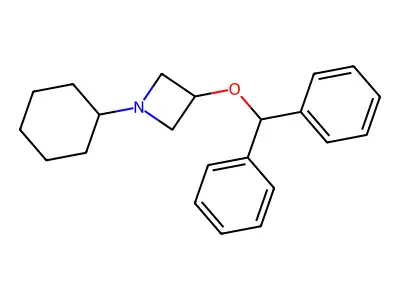 1-Cyclohexyl-3-(diphenylmethoxy)azetidine structure
