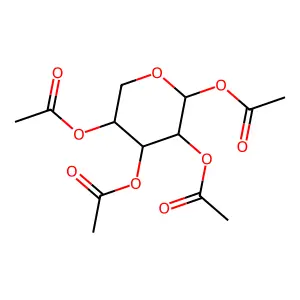 Lyxopyranose, tetraacetate structure