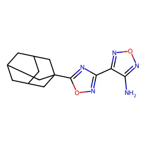 4-[5-(1-Adamantyl)-1,2,4-oxadiazol-3-yl]-1,2,5-oxadiazol-3-amine structure