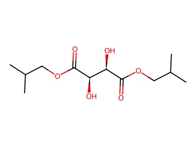 Bis(2-methylpropyl) 2,3-dihydroxybutanedioate structure