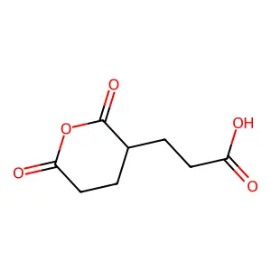 Tetrahydro-2,6-dioxo-2H-pyran-3-propionic acid structure