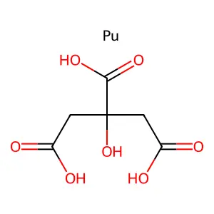 2-Hydroxy-1,2,3-propanetricarboxylic acid plutonium salt structure