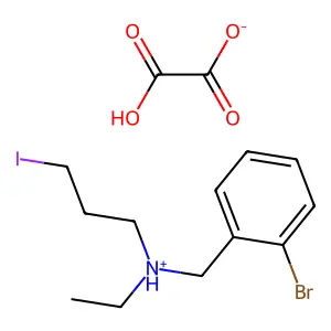 Benzylamine, o-bromo-N-ethyl-N-(3-iodopropyl)-, oxalate structure