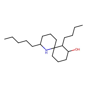 Perhydrohistrionicotoxin structure