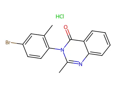 4(3H)-Quinazolinone, 3-(4-bromo-o-tolyl)-2-methyl-, monohydrochloride structure