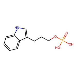 1H-Indole-3-propanol, 3-(dihydrogen phosphate) structure