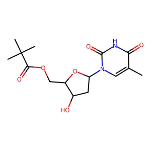 Thymidine 5'-O-pivaloate structure