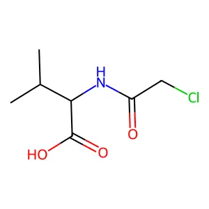 N-(chloroacetyl)-DL-valine structure