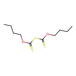 Carbonic acid, dithio-, anhydrosulfide, O,O-dibutyl ester structure