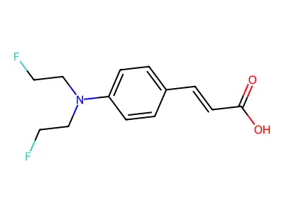 3-[4-[Bis(2-fluoroethyl)amino]phenyl]prop-2-enoic acid structure