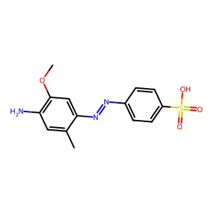 Benzenesulfonic acid, 4-(2-(4-amino-5-methoxy-2-methylphenyl)diazenyl)- structure