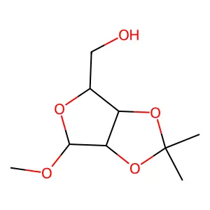Methyl 2,3-O-(1-methylethylidene)-beta-D-ribofuranoside structure