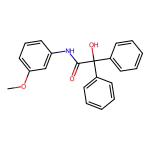 2-hydroxy-N-(3-methoxyphenyl)-2,2-diphenylacetamide structure