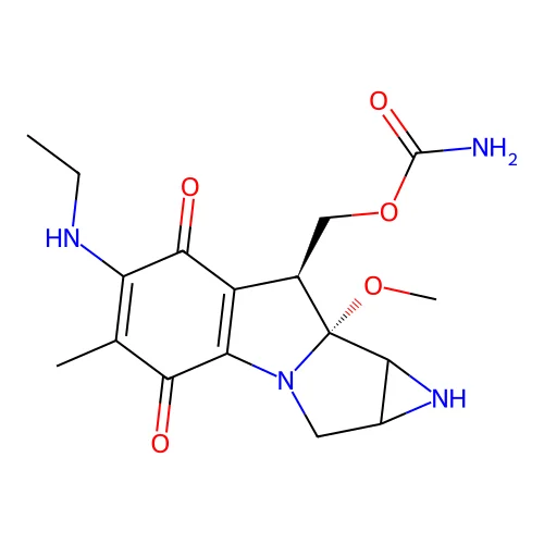 Mitomycin C, ethylamine structure