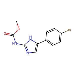 Carbamic acid, (4-(4-bromophenyl)-1H-imidazol-2-YL)-, methyl ester structure