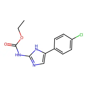 Ethyl 4-(4-chlorophenyl)-2-imidazolylcarbamate structure