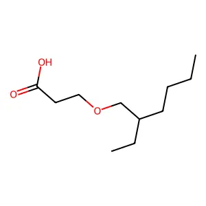 Propionic acid, 3-((2-ethylhexyl)oxy)- structure