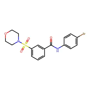 N-(4-bromophenyl)-3-(morpholine-4-sulfonyl)benzamide structure
