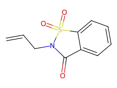 2-Allyl-1,2-benzisothiazol-3(2H)-one 1,1-dioxide structure