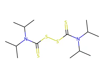 N,N,N',N'-Tetraisopropylthiuram disulfide structure