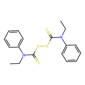 Thioperoxydicarbonic diamide (((H2N)C(S))2S2), N,N'-diethyl-N,N'-diphenyl- structure