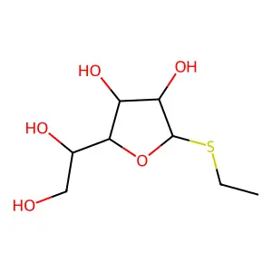 ethyl 1-thio-alpha-D-glucofuranoside structure