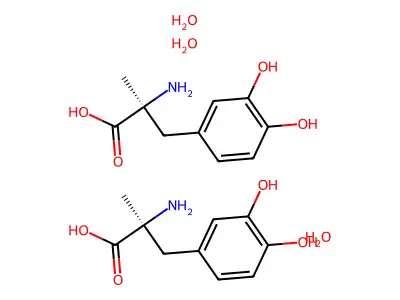 Methyldopa sesquihydrate structure
