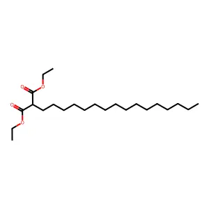 Diethyl hexadecylmalonate structure