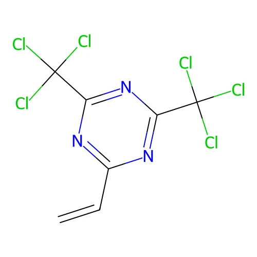 2-Ethenyl-4,6-bis(trichloromethyl)-1,3,5-triazine structure