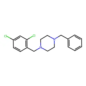1-Benzyl-4-(2,4-dichlorobenzyl)piperazine structure