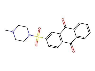 2-(4-Methyl-piperazine-1-sulfonyl)-anthraquinone structure