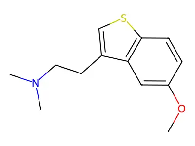 Benzo(b)thiophene-3-ethylamine, N,N-dimethyl-5-methoxy- structure