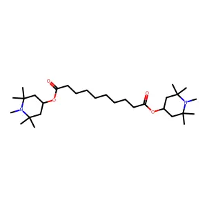 Bis(3,3,4,5,5-pentamethylpiperidin-4-yl) decanedioate structure