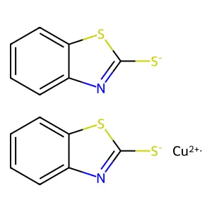 Copper mercaptobenzothiazole structure