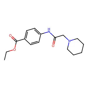 Ethyl 4-((2-(1-piperidinyl)acetyl)amino)benzoate structure