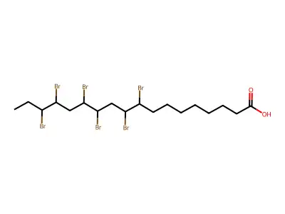 9,10,12,13,15,16-Hexabromooctadecanoic acid structure