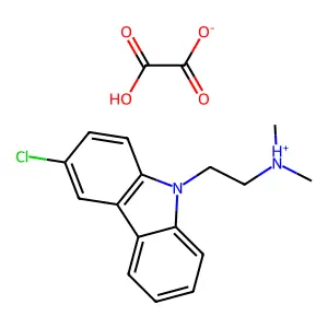 Carbazole, 3-chloro-9-(2-dimethylaminoethyl)-, oxalate structure